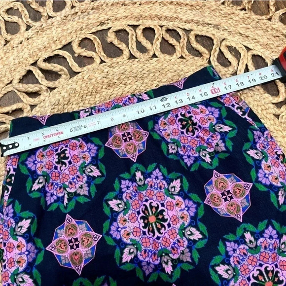 J. Crew Basketweave Mandala Mini Skirt Womens Size 12 Lined Back Zip Pockets - Picture 5 of 5